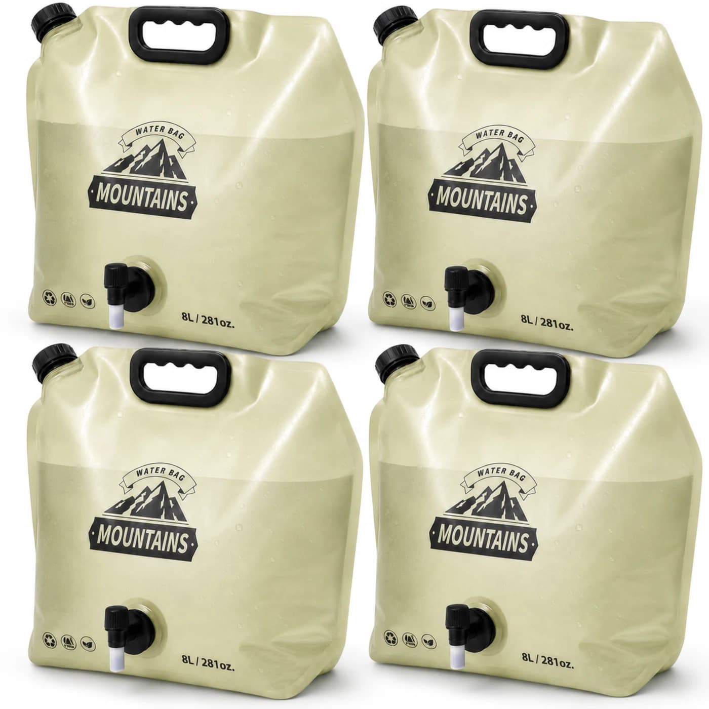 Supplied image showing multiple water bags